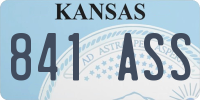 KS license plate 841ASS