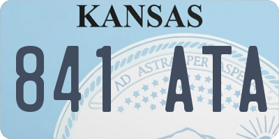 KS license plate 841ATA