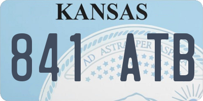 KS license plate 841ATB