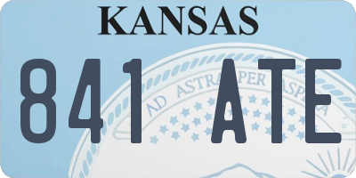 KS license plate 841ATE