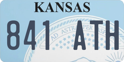 KS license plate 841ATH