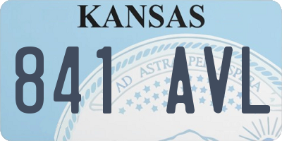 KS license plate 841AVL