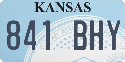 KS license plate 841BHY
