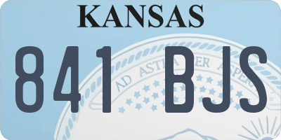 KS license plate 841BJS