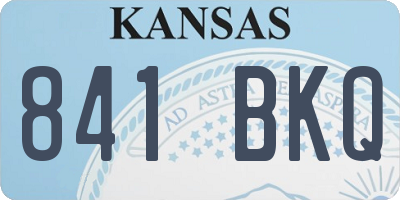 KS license plate 841BKQ