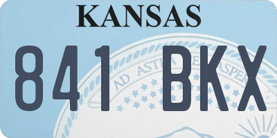 KS license plate 841BKX
