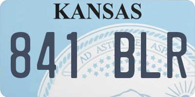 KS license plate 841BLR