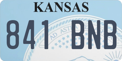 KS license plate 841BNB