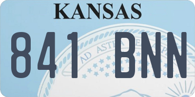 KS license plate 841BNN