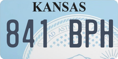 KS license plate 841BPH