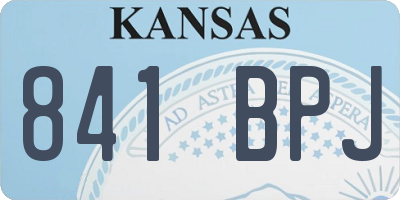 KS license plate 841BPJ