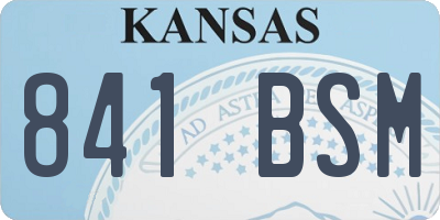 KS license plate 841BSM