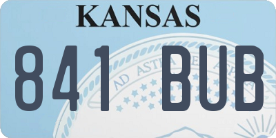 KS license plate 841BUB