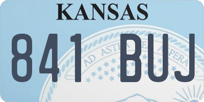 KS license plate 841BUJ