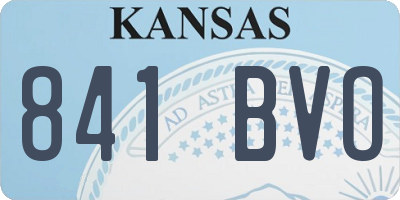 KS license plate 841BVO