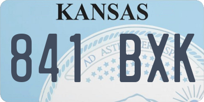 KS license plate 841BXK