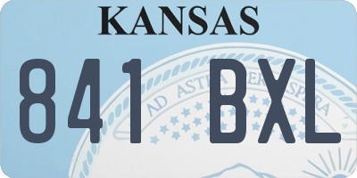 KS license plate 841BXL