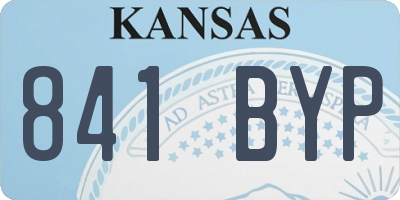 KS license plate 841BYP