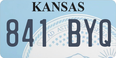 KS license plate 841BYQ