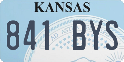 KS license plate 841BYS