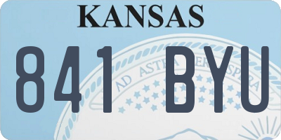 KS license plate 841BYU