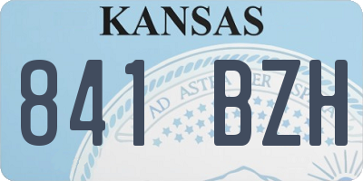 KS license plate 841BZH
