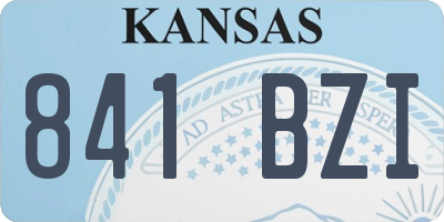 KS license plate 841BZI