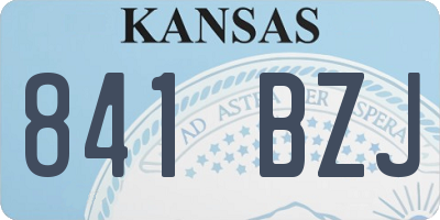 KS license plate 841BZJ