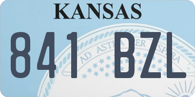KS license plate 841BZL