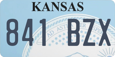 KS license plate 841BZX