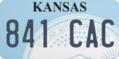 KS license plate 841CAC