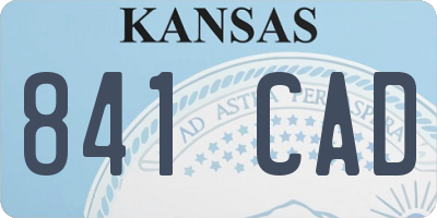 KS license plate 841CAD