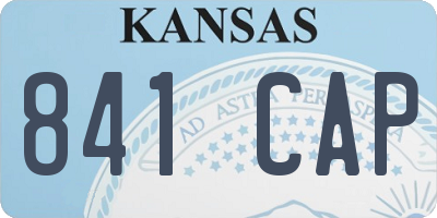 KS license plate 841CAP