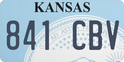 KS license plate 841CBV