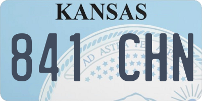 KS license plate 841CHN