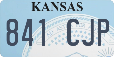 KS license plate 841CJP