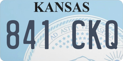 KS license plate 841CKQ