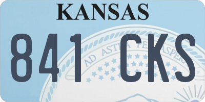 KS license plate 841CKS