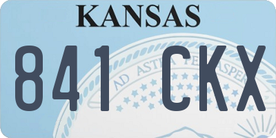 KS license plate 841CKX