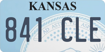 KS license plate 841CLE