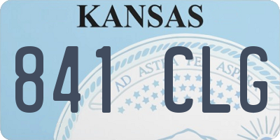 KS license plate 841CLG