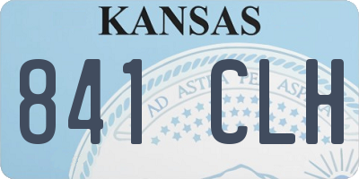 KS license plate 841CLH
