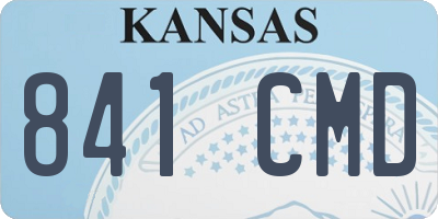 KS license plate 841CMD
