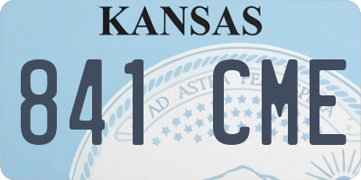 KS license plate 841CME
