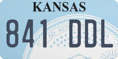 KS license plate 841DDL