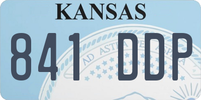 KS license plate 841DDP