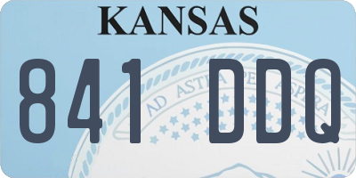 KS license plate 841DDQ