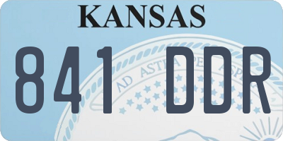 KS license plate 841DDR