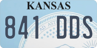 KS license plate 841DDS