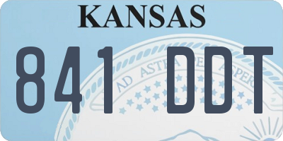 KS license plate 841DDT